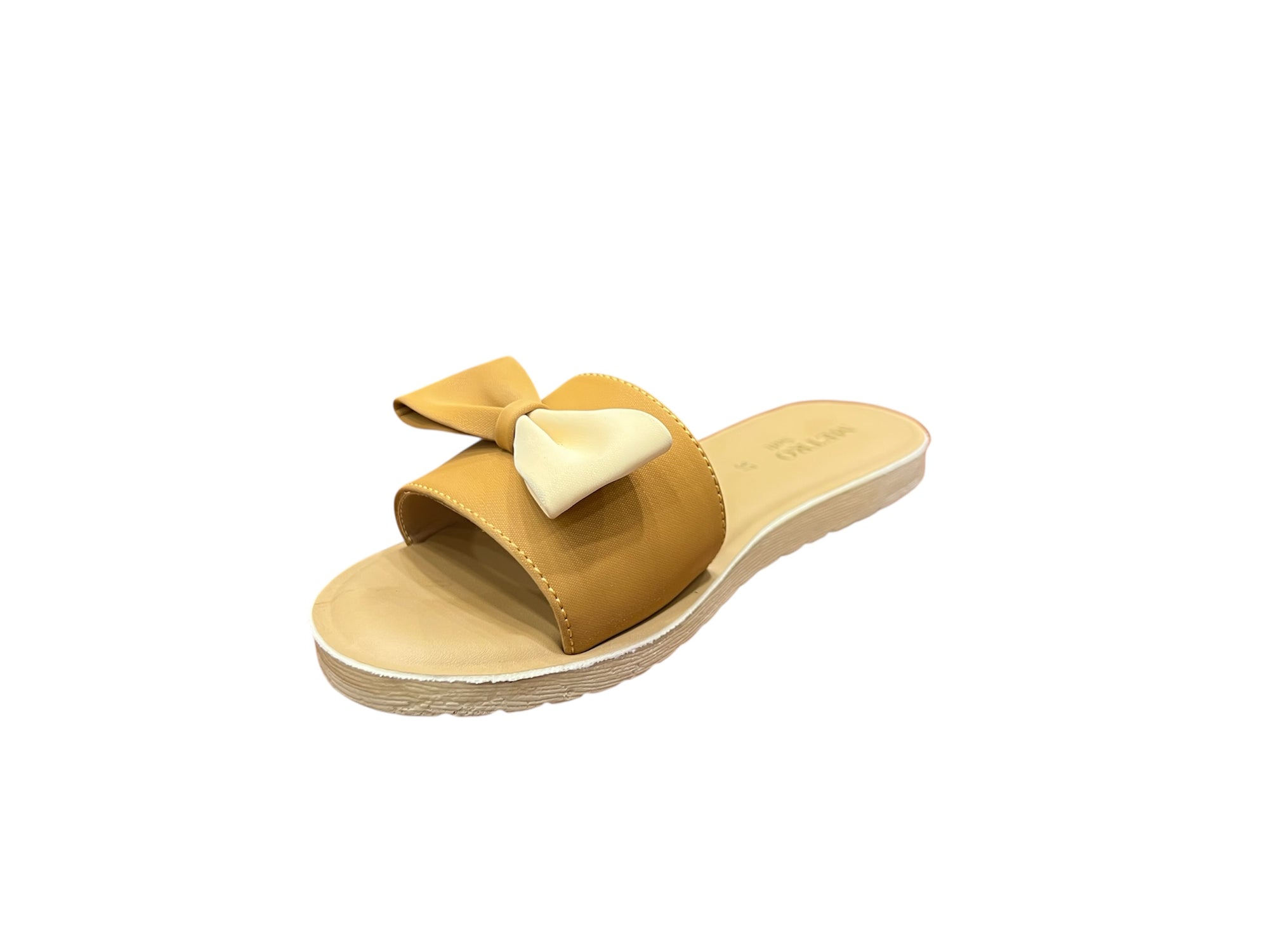 Original Metro Mustard Bow flat Slip – Cute & Comfy Flats for Everyday Wear
